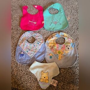 Set Of 5 Bibs